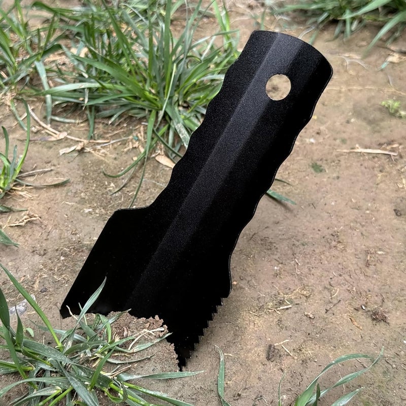 Valken Ultralight Camping Trowel Backpacking Trowel Portable Aluminum Camping Shovel Small Potty Spade Hiking Trowel Garden Trowel with Longer Handle(Black) - Image 3